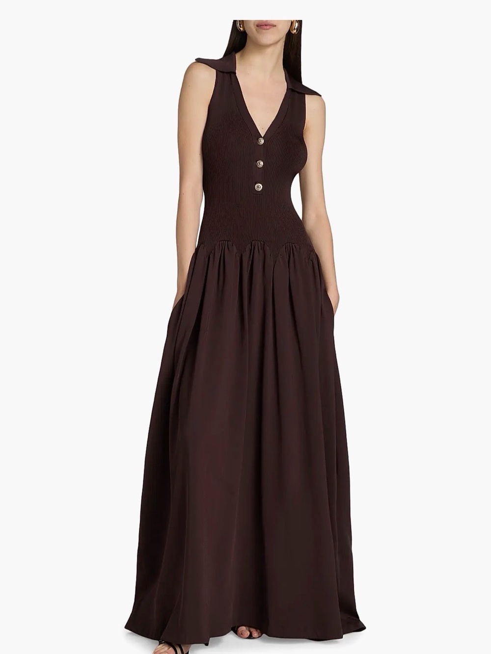 Self-Portrait
Rib-Knit V-Neck Maxi Dress - Picture 7 of 7